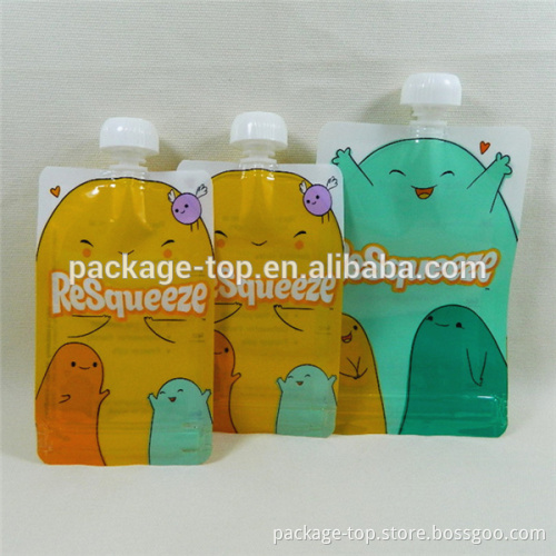 Food grade baby pouch/ liquid packaging bag/plastic food packaging bag